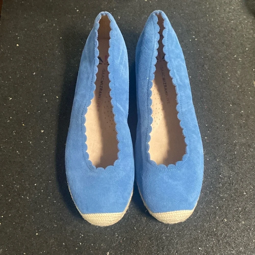 Isaac Mizrahi Women's Blue Espadrille Flats NWOT